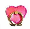 Holder Ring and Stand for Smartphone Design Heart Pink With Strass OEM