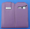 Leather Flip Case for Alcatel One Touch S'Pop OT 4030d Purple (OEM)