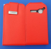 Leather Flip Case for Alcatel One Touch S'Pop OT 4030d Red (OEM)