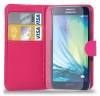 Samsung Galaxy A5 A500F - Leather Wallet Case Magenta (OEM)