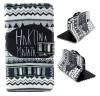 Samsung Galaxy Note 3 Neo N7505 - Leather Wallet Stand Case Hakuna Matata Style White-Black (ΟΕΜ)