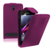 Sony Xperia E1 / E1 Dual - Leather Flip Case Purple (ΟΕΜ)