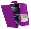 Sony Xperia Z1 Leather Flip Case Purple OEM