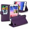 Leather Wallet Stand/Case for Huawei Ascend G620s Dark Purple (ΟΕΜ)