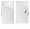 Universal Leather Pouch Wallet With Suction Cups For Big Phones 5,3" - 6" White (OEM)