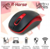 Wireless Mouse R-Horse Black-Red RF-6385