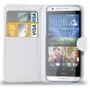 Δερμάτινη Stand Θήκη/Πορτοφόλι για HTC Desire 620 Λευκό (ΟΕΜ)