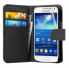 Samsung Galaxy S4 mini i9195 Leather Wallet Case Black  (OEM)
