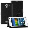 Huawei Ascend Y360 - Leather Wallet Case Black (OEM) Huawei Ascend Y360 - Leather Wallet Case Black (OEM)