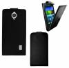 Huawei Ascend Y635 - Leather Flip Case Black (OEM)