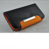 Samsung Galaxy SIII i9300 Leather Wallet Case Black - Orange S3LWCBO