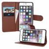 Apple iPhone 7 Plus Leather Wallet Case With Silicone Back Cover Brown OEM