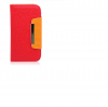 iPhone 5/5S Δερμάτινη Θήκη Πορτοφόλι Κόκκινη Πορτοκαλί