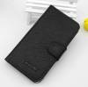 Leather Wallet/Case for Alcatel One Touch Idol Mini OT-6012X/OT-6012D Black ()