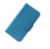 Leather Wallet/Case for Alcatel One Touch Idol (OT-6030D) Light Blue (OEM)