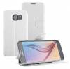 Samsung Galaxy S6 G920F - Δερμάτινη Stand Θήκη Πορτοφόλι Λευκό (ΟΕΜ)