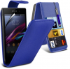 Sony Xperia Z1 Compact D5503 - Leather Flip Case Blue (OEM)