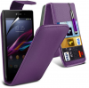 Sony Xperia Z1 Compact D5503 - Leather Flip Case Purple (OEM)