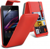 Sony Xperia Z1 Compact D5503 - Leather Flip Case Red (OEM)