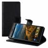 ZTE Blade Vec 4G - Leather Wallet Stand Case Black (OEM)