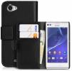 Sony Xperia M C1904 C1905 - Leather Wallet Case With MAgneticFlip Black (OEM)