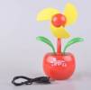 Mini USB Fan Colorful Cute Flower - Red/Yellow
