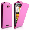 Leather Flip Case for HTC One S Magenta (OEM)