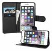 Apple iPhone 7 Plus Δερμάτινη Θήκη Πορτοφόλι Και Πίσω Κάλυμμα Σιλικόνης Μαύρο OEM