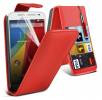 Motorola Moto G 2014 / Moto G2 XT1068 - Leather Flip Case Red (OEM)