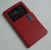 Leather Wallet Case With Window And Silicone Back Cover for Vodafone Smart 4 max Red (ΟΕΜ)
