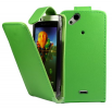 Sony Ericsson Xperia Arc X12 / Arc S Leather Flip Case Green