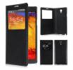Samsung Galaxy Note 3 Neo N7505 - Flip Case With Window and Back Battery Cover Black (OEM)