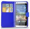 Leather Wallet/Case for HTC Desire 620 Blue (OEM)