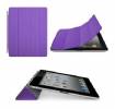 ipad 2, 3 - Smart Cover Case With Plastic Back Cover Purple (OEM)