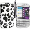 Plastic Hard Case Back Cover for BlackBerry Q10 White With Paws (OEM)