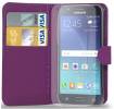 Samsung Galaxy J5 (J500F) - Leather Wallet Case Purple (OEM)