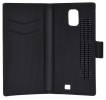 Leather Wallet/Case for Doogee Voyager2 DG310 Black (Ancus)