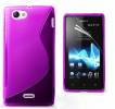 Sony Xperia J St26i Θήκη Σιλικόνης TPU Γραμμής S - Μωβ Sony Xperia J St26i Θήκη Σιλικόνης TPU Γραμμής S - Μωβ