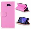 Sony Xperia M2 D2303 - Leather Wallet Stand Case Pink (OEM)