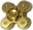 BLCR Three-Spinner Fidget Toy Metal 6 minute EDC Hand Spinner for Autism and ADHD Five Gear Gold
