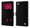 Leather Case With Window and Plastic Back Cover for Huawei Ascend G620s Black (ΟΕΜ)