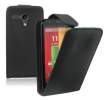 Motorola Moto G / Moto G X1032 - Leather Flip Case Black (OEM)