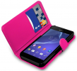 Sony Xperia T3 - Δερμάτινη Θήκη Πορτοφόλι Ροζ (ΟΕΜ)