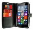 Microsoft Lumia 640 XL - Leather Wallet Stand  Case Black (OEM)