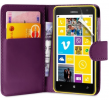 Nokia Lumia 1320 - Leather Wallet Case Purple (OEM)