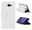 Sony Xperia M2 D2303 - Leather Wallet Stand Case White (OEM)