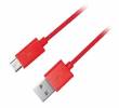USB Cable to Micro USB for smartphone Red 1m