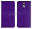 Lenovo Vibe P1m - Leather Wallet Stand Case Purple (OEM)