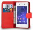 Sony Xperia E3 - Leather Wallet Case Red (ΟΕΜ)