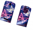Sony Xperia E dual - Leather Flip Case Blue With Butterflies (OEM)